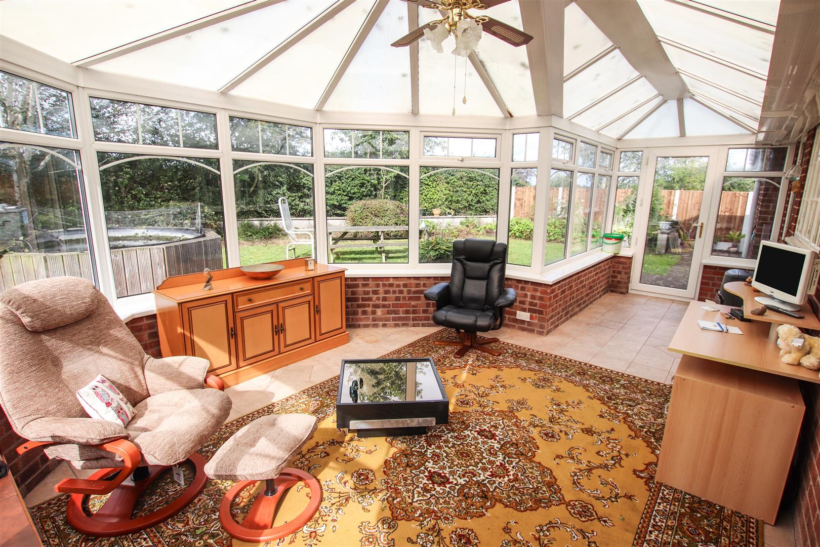 HALF BRICK & UPVC DOUBLE GLAZED CONSERVATORY
